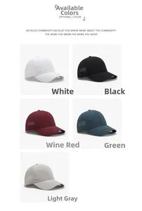 Detail showing color options and laser-cut ventilation holes on lightweight baseball caps