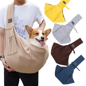 Pet Sling Carrier Dog Cat Crossbody Bag Portable Shoulder Travel Pouch Breathable Polyester Side Pocket Safety Buckle