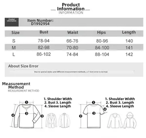 Detailed size guide table for sexy sleeveless hollow slit irregular summer dress