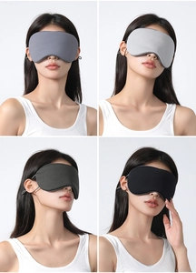 Detailed comparison of breathable ice silk sleep masks in grey, blue, and black colors
