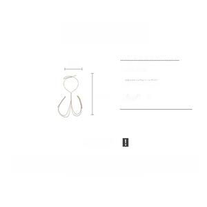 Size guide for geometric rhinestone body chain showing 80cm length and 37.7g weight