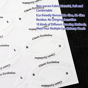 Reusable non-woven eyeshadow and eyeliner stencils for precise eye makeup application