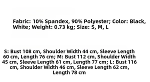 Detailed size chart for solid color blazer and skirt set showing S to L measurements