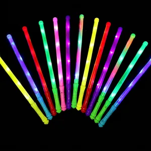 Colorful LED glow sticks set in a fan-shaped arrangement for concerts and parties