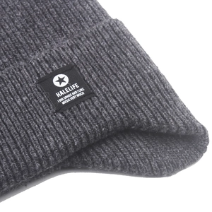 Bonnet en laine tricotée pour homme avec protection d'oreilles et doublure polaire