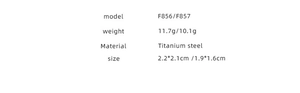Detailed size and weight specifications for titanium steel twisted U-shaped earrings