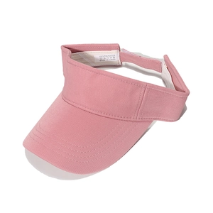 Detailansicht eines pinkfarbenen Sport-Sonnenvisiers für Laufen und UV-Schutz im Freien