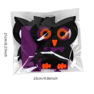 Halloween DIY felt owl gift bag for party favors, measures 21x23cm in packaging