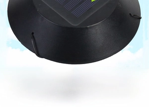 Close-up of solar panel on Halloween pumpkin wind chime with waterproof design