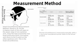 Detailed head circumference measurement guide for unisex winter fashion beret caps