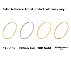 Detailed comparison of twisted rope rings in 14K gold, 18K white gold and rose gold finishes