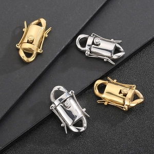 Stainless steel Cuban dragon clasp in gold and silver finish for jewelry making