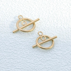 Golden 304 stainless steel OT toggle clasps for DIY jewelry making and necklace crafts
