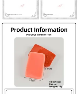 Detailed view of the 5.0x3.3cm realistic lunch meat model showing 0.6cm thickness