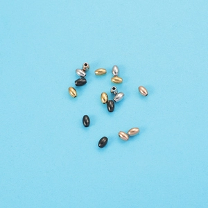 18K vergoldete Edelstahl-Abstandshalter-Perlen in Gold, Silber und Schwarz-Finish