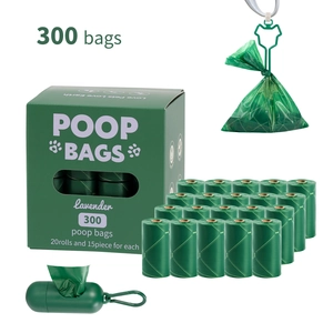 Bolsas Biodegradables para Excrementos de Perro con Dispensador Resistentes a Fugas Aroma a Lavanda