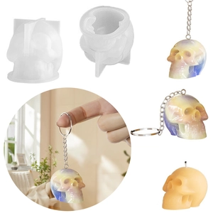 Halloween Schedel Siliconen Vorm Voor DIY Aromatherapie Kaars Hars Crafting Hanger Sieraden Tool Hittebestendig