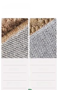 Comparison of anti-slip silicone and thick cotton backing for sisal style area rugs