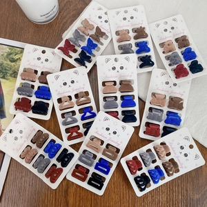 Mini Beflockte Haarklammern Retro Schmetterling Schleifenform Samttextur Elegante Haaraccessoires Für Frauen