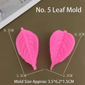 Detailed macro view of pink silicone leaf molds showing intricate cabbage leaf vein patterns