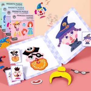Libro Puzzle Magnetico Bambini Giocattolo Fai Da Te Educativo Viso Principessa Vestire Animale Veicolo Apprendimento Per Neonati