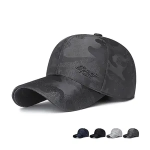 Camouflage Baseball Cap Sport Polyester Mesh Breathable Sun Protection Outdoor Running Fishing Hat For Men Women Adjustable