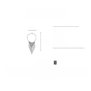 Spécifications détaillées du collier à chaîne maillée argentée avec franges en fer