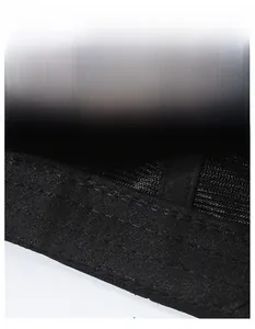 Detail view of the wide sweat-absorbent band inside the black breathable sports baseball cap