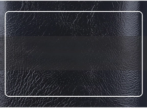 Detail of high-quality black leather texture with smooth finish and durable lining