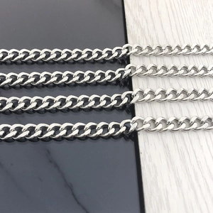 Minimalist Stainless Steel Cuban Curb Chain For DIY Jewelry Making High Quality Silver Color Metal Links For Necklace Bracelet Crafting