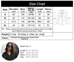 Tabella taglie dettagliata per abito a camicia retrò con misure e info sul materiale