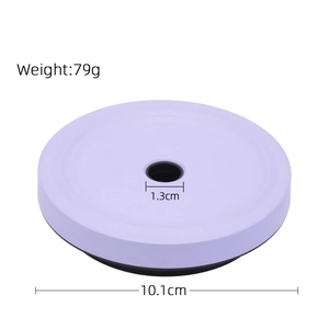 Purple 10.1cm matte stainless steel tumbler lid with 1.3cm straw hole, weighing 79g