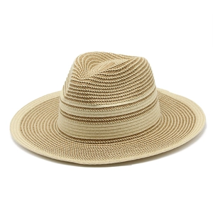 Unisex Summer Straw Fedora Hat Wide Brim Sun Protection Panama Hat For Beach Travel Vacation Men Women Breathable Sun Hat