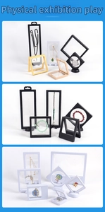 Multiple sizes and colors of PE film suspension jewelry boxes for versatile item display