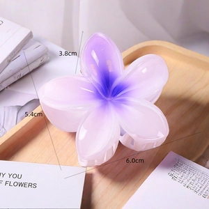 Detailed size specifications for the purple gradient flower hair claw clip 6.0cm
