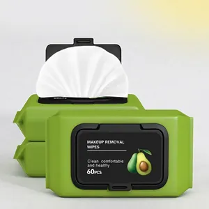Avocado Extract Makeup Remover Wipes Mild Deep Cleansing Disposable Moisturizing Facial Wipes For Sensitive Skin Soft Cotton