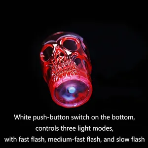 Luminous skull glass with 3 LED flashing modes for Halloween club party prop
