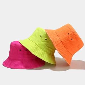 Bobs en coton néon rose, jaune et orange avec œillets d'aération pour hommes et femmes