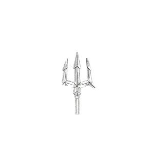 Minimalist trident pendant necklace design sketch in a geometric hip-hop punk style