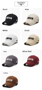 Detailed collage of baseball caps featuring FBXS embroidery in multiple versatile colors