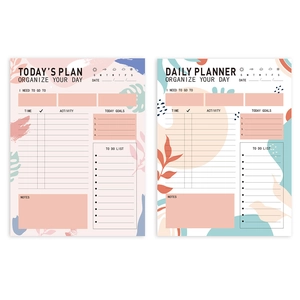 Detail view of the daily planner featuring task lists and scheduled activity sections