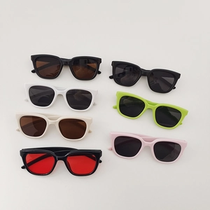 Kids Sunglasses UV400 Protection Retro Square Frame Resin PC Lens Outdoor Beach Sunshade For Boys Girls