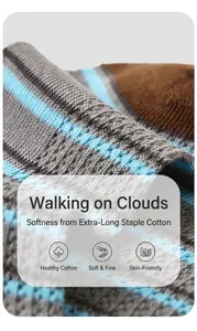 Detailed knit texture of striped kids socks made with soft Xinjiang long-staple cotton