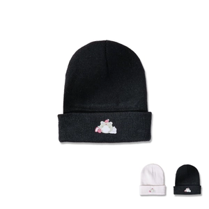 Bonnet En Tricot Avec Broderie Fraise Grenouille Chapeau Hiver Acrylique Chaud Pour Hommes Et Femmes Style Cartoon