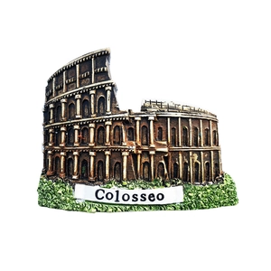Italian Colosseo souvenir magnet, 3D resin Roman Coliseum miniature for refrigerator