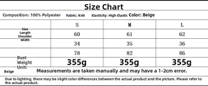 Guide des tailles pour débardeur en maille femme avec mesures et détails du tissu