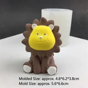 DIY cartoon lion silicone mold for aromatherapy candles and chocolate mousse cakes