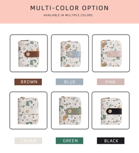 Short bear print wallets for women in six available colors with secure snap closure