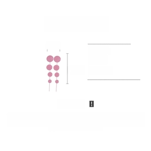 Pink multi-layered round disc fringe earrings with 15.5cm length and iron material details
