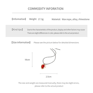 Size guide for vintage heart necklace showing 98cm cord length and 2.5cm pendant size